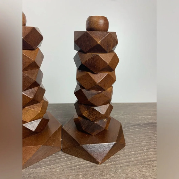 MCM wooden napkin rings - set of 12 - wood napkin holders w Stands Philippines - Picture 2 of 12